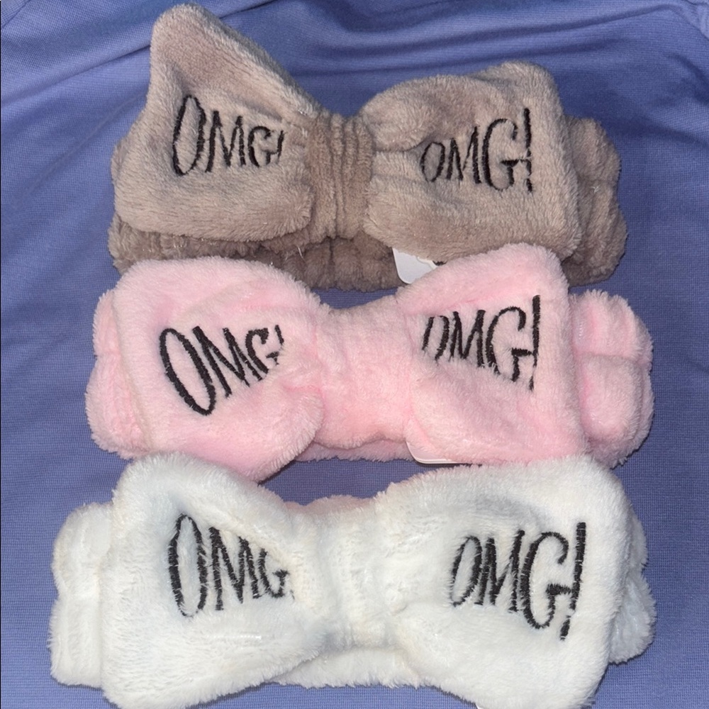 Spa headbands 3 for $10 Pink, White, and Brown